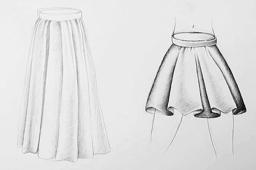skirt drawing 19b