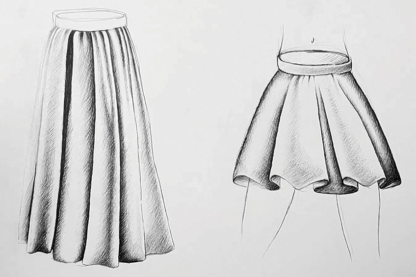 skirt drawing