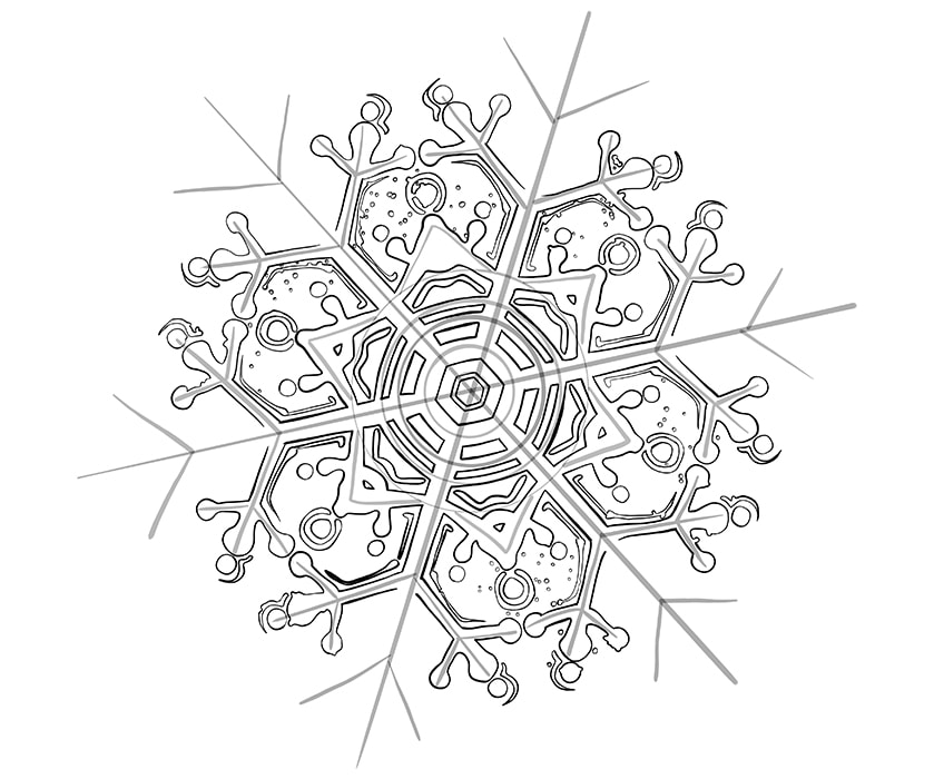 snowflake drawing 14