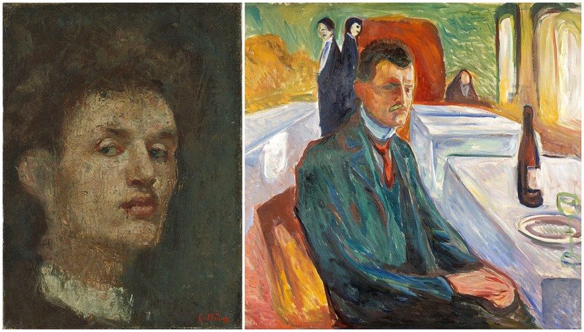 Edvard Munch Paintings of Himself