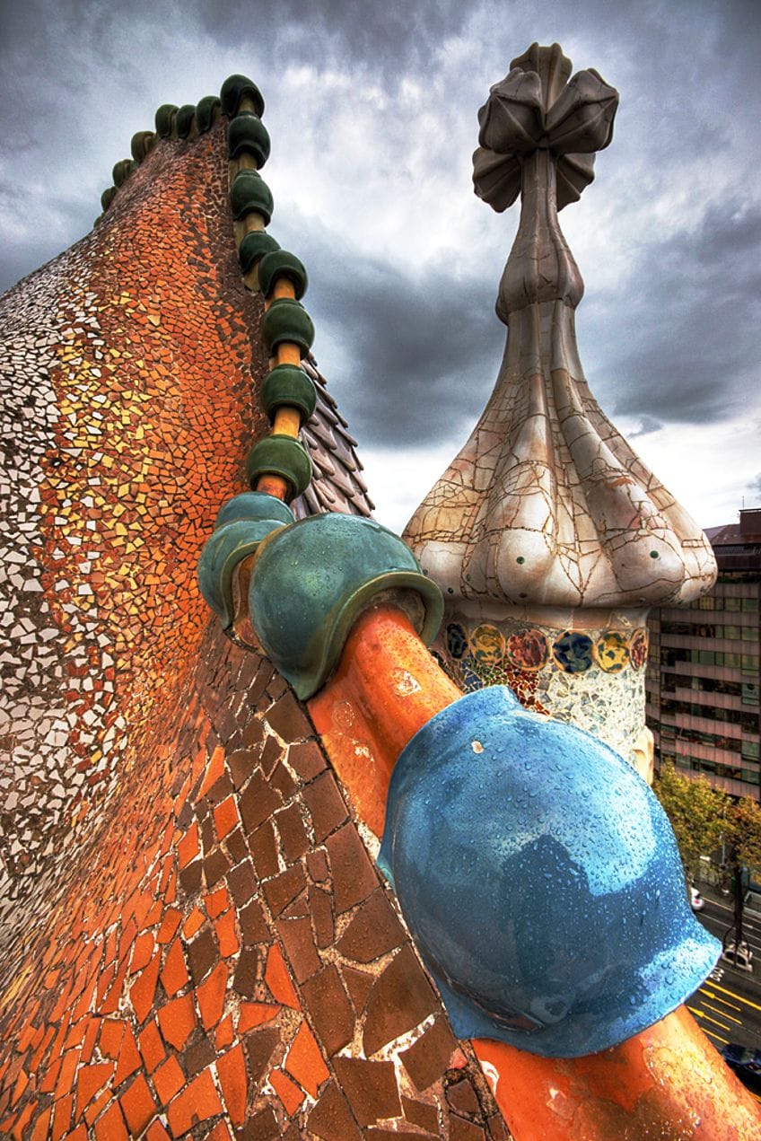 art nouveau architecture gaudi sketch