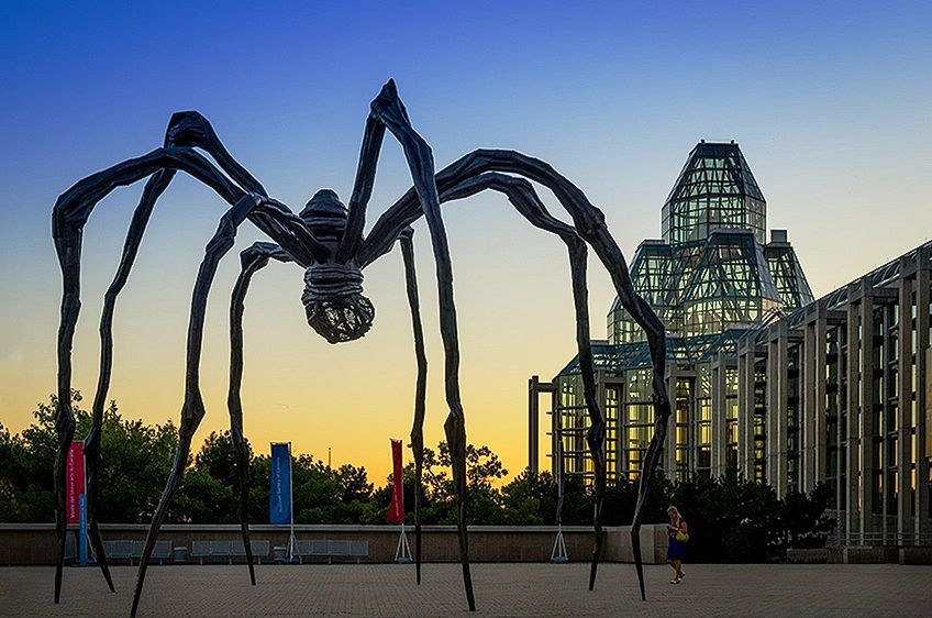 What's JR doing on top of that Louise Bourgeois spider?