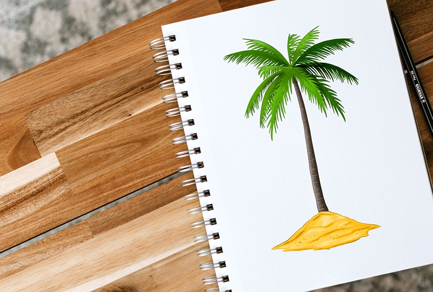 How to Draw a Palm Tree