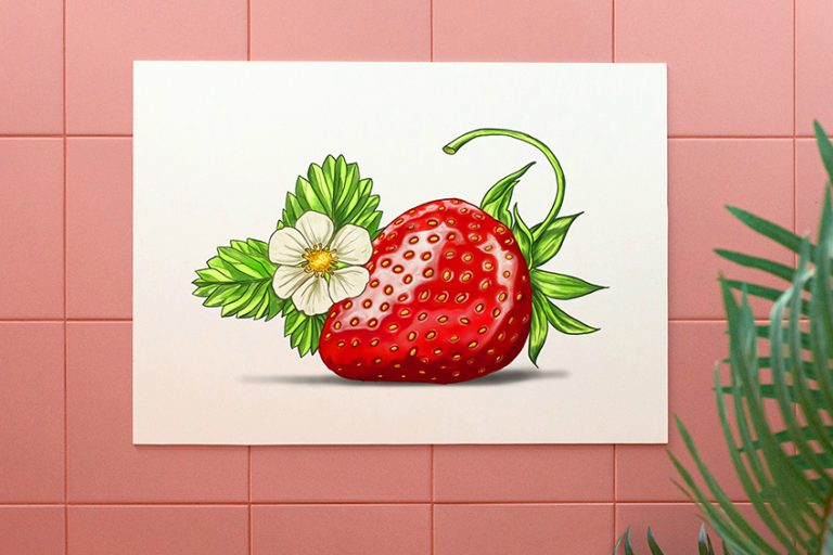 How to Draw a Strawberry – A Fun Strawberry Drawing Tutorial