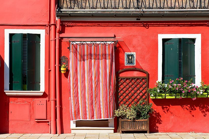 Red Color House