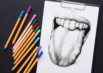 how to draw a tongue