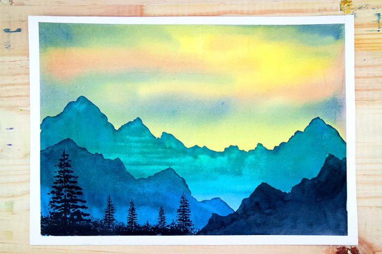 Watercolor Mountains – How to Paint Mountains for Beginners