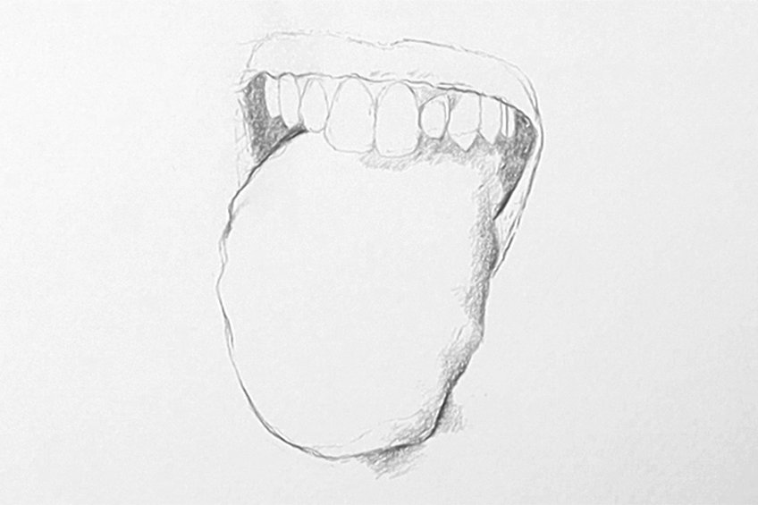 realistic tongue drawing 03