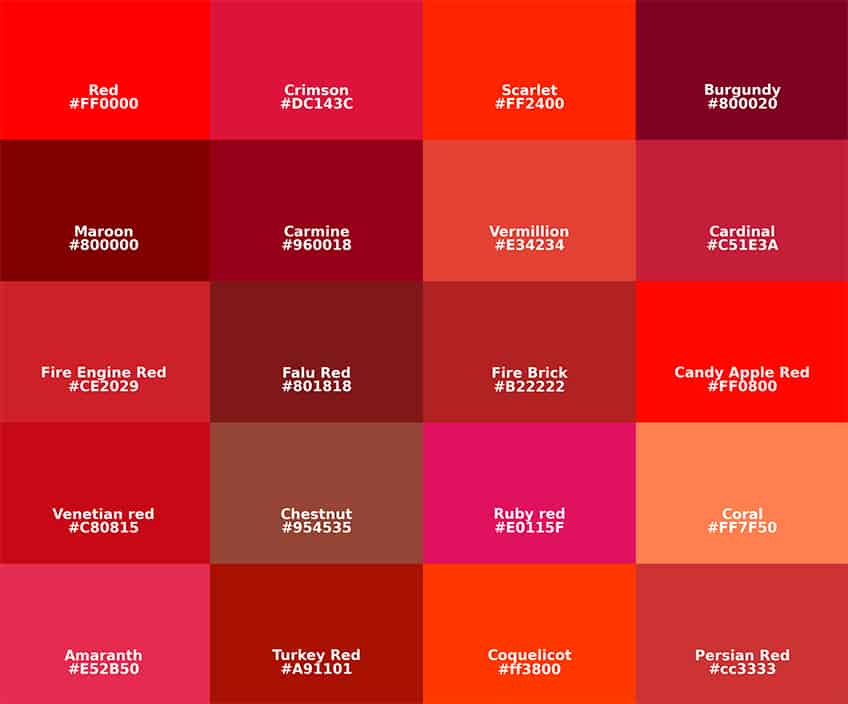 Color Red Color Red