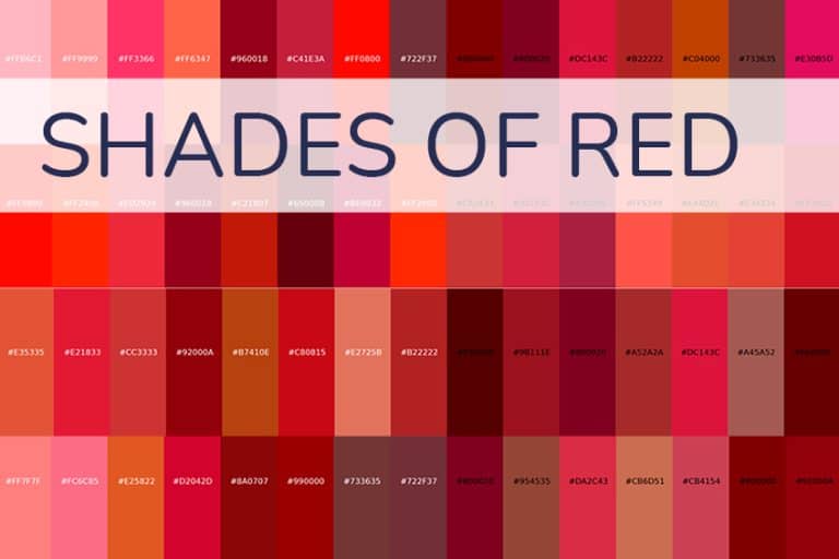 Shades of Red – The 50 Most Popular Red Tones