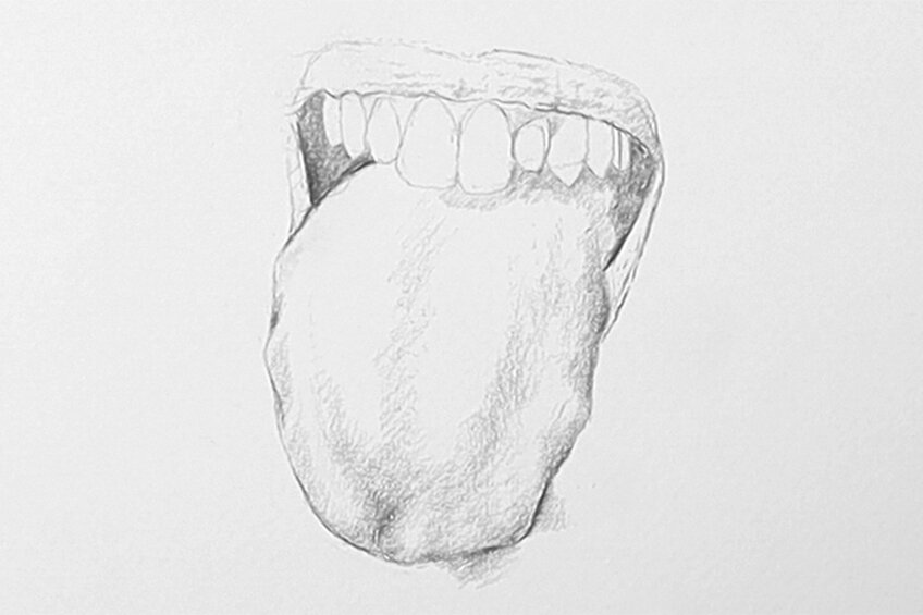 How to Draw a Tongue - A Realistic Tongue Drawing Tutorial