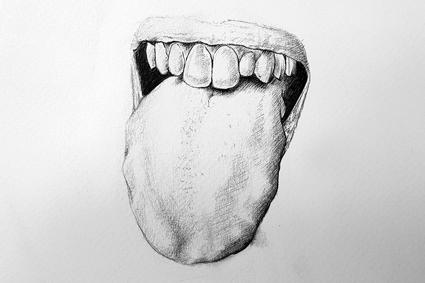 tongue out drawing 18