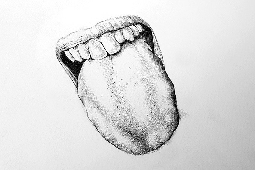 tongue out drawing 22