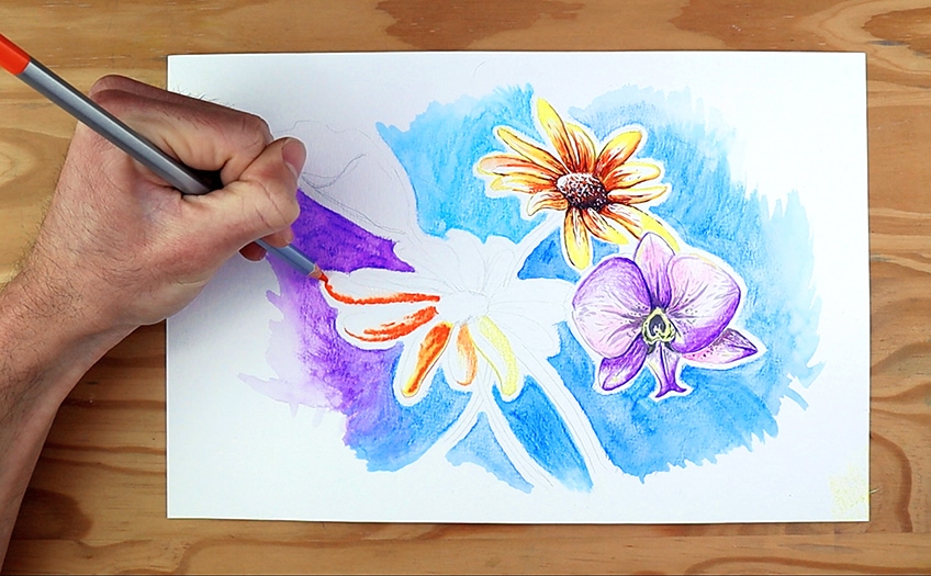 using watercolor pencil 30