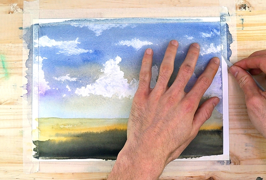 watercolor clouds tutorial 5