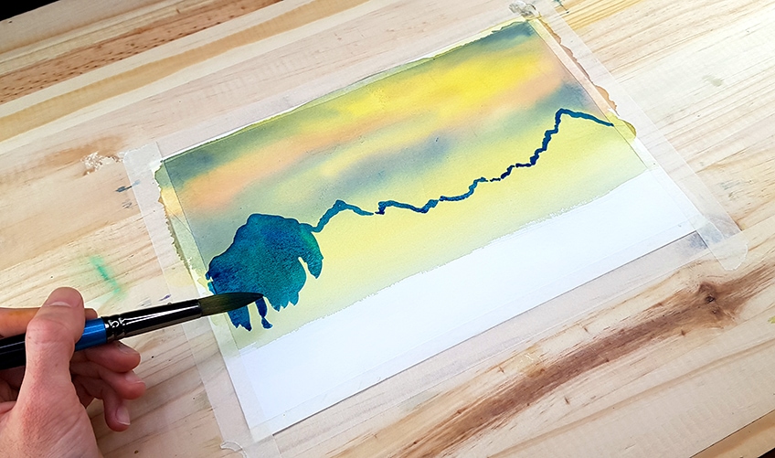 watercolor mountains 2a