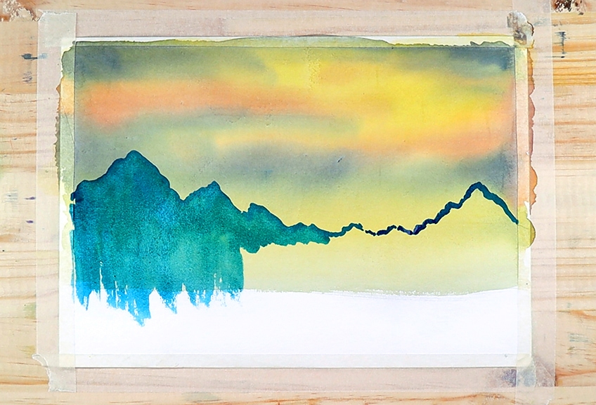 watercolor mountains 2b