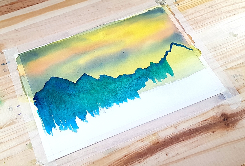 watercolor mountains 2c