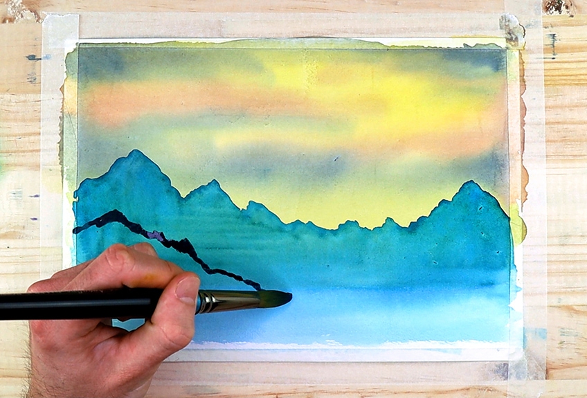 watercolor mountains 3