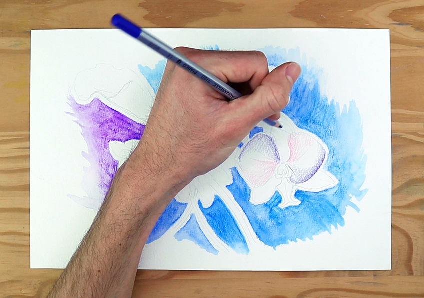 watercolor pencils tutorial 07
