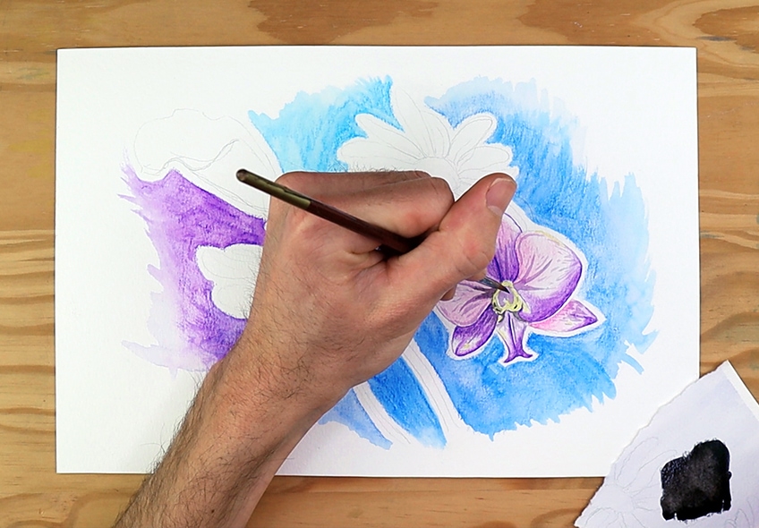 watercolor pencils tutorial 15