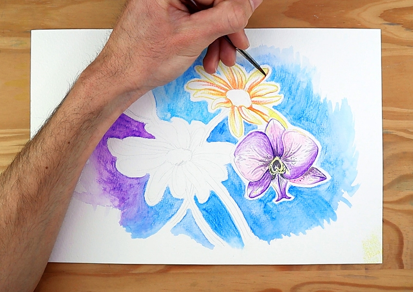 Using Watercolor Pencils