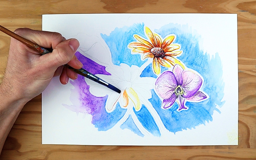 watercolor pencils tutorial 28