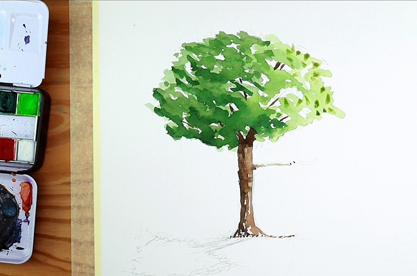watercolor trees 4f