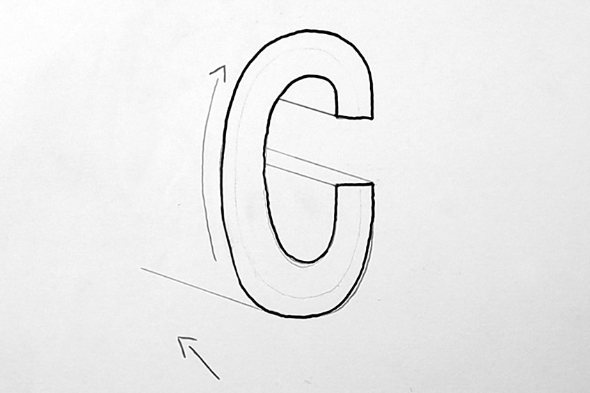 3D Letter Drawing 21