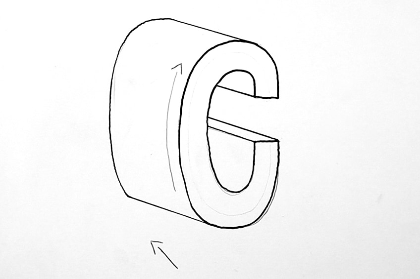 3D Letter Drawing 23