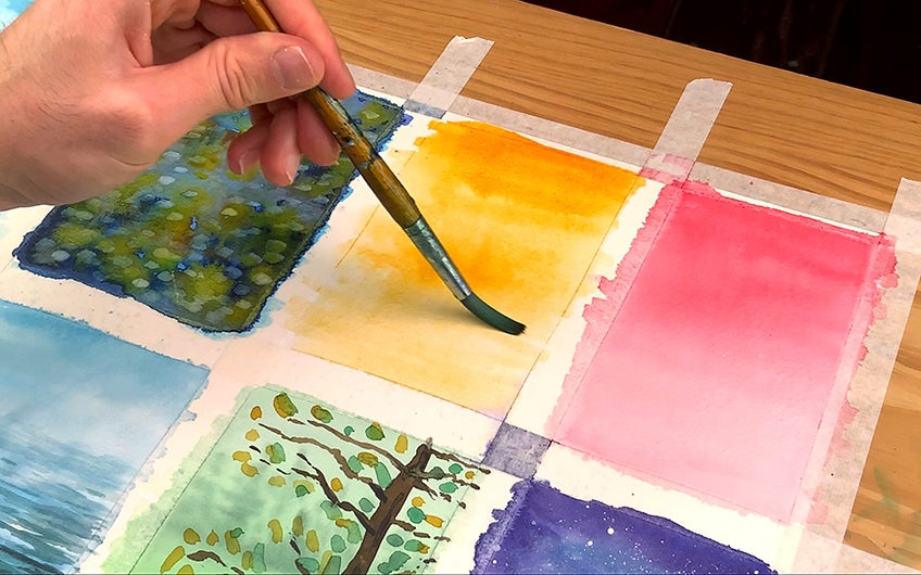 Easy Watercolor Painting Ideas for Beginners, watercolor, art, canvas, art  of painting, How to Paint Canvas Art using Watercolor 🎨, By Kids Art &  Craft