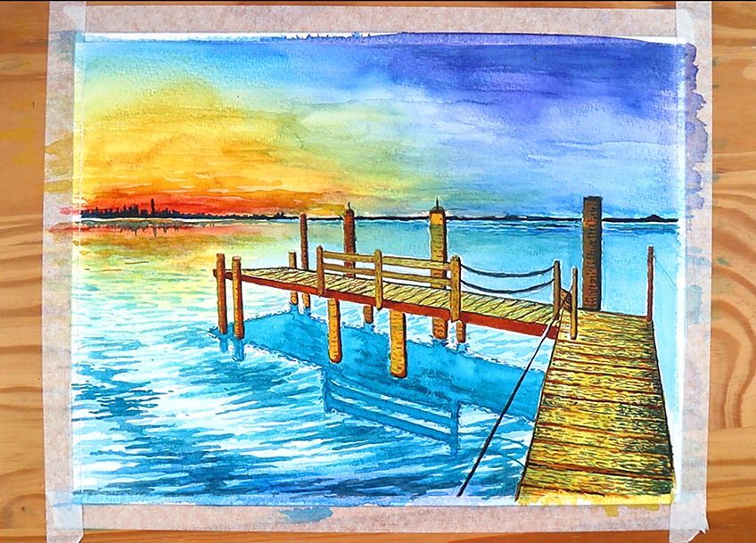 How to Paint with Watercolor Pencils - Painting Ideas for Beginners