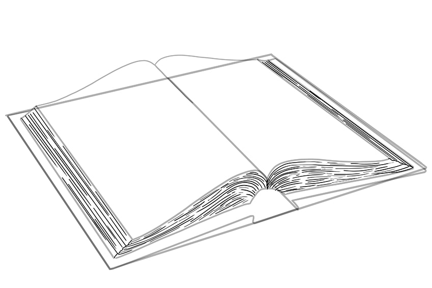 How to draw an open Book Easy 