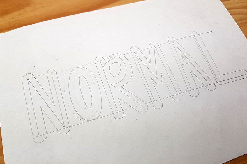 Drawing Bubble Block Letters 11