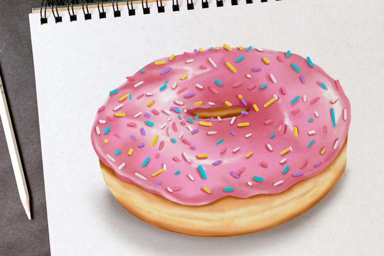 How to Draw a Donut – Simple Confectionary Illustration Guide