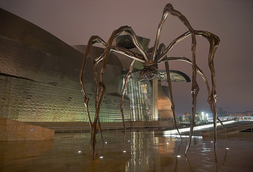 ADVANCE FOR SUNDAY APRIL 2 ** A spider sculpture hangs on the wall next to  a paragraph from artist Louise Bourgeois at the Walters Art Museum in  Baltimore Feb 9, 2006. A