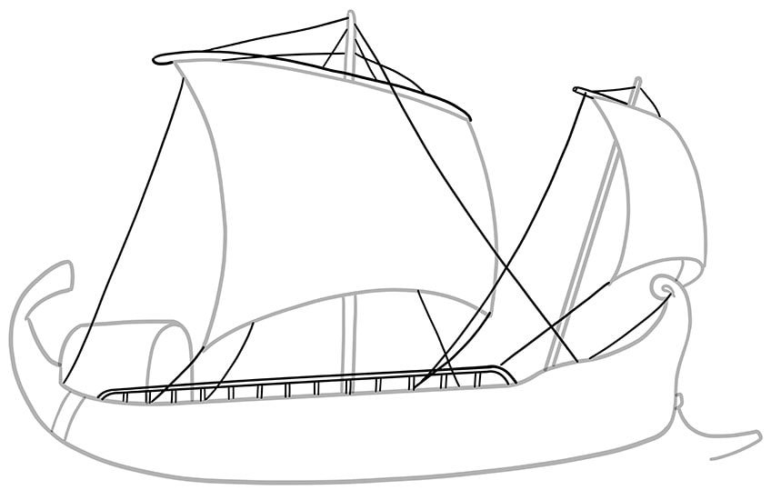 Yacht Drawing Tutorial - How to draw Yacht step by step