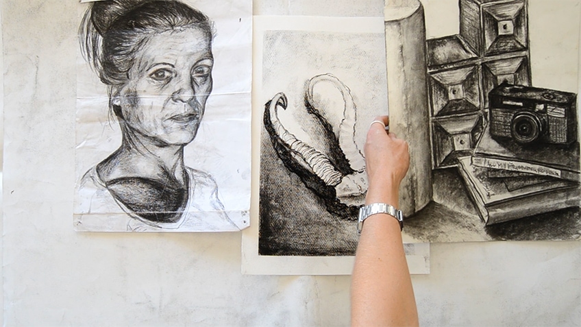 simple charcoal drawing ideas