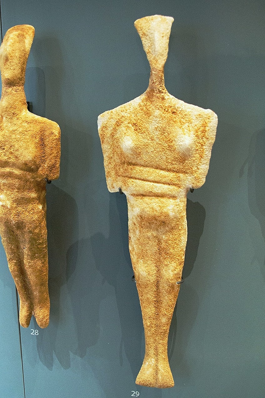 Incredible Offer: 3 Pieces Cycladic Art Figurines, 17, 18, 19 cm, Hand ...