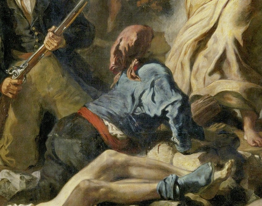 Detail of the Liberty Leading the People Painting