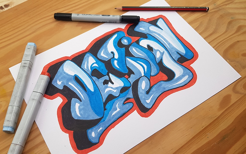 Hand Style Graffiti Tags