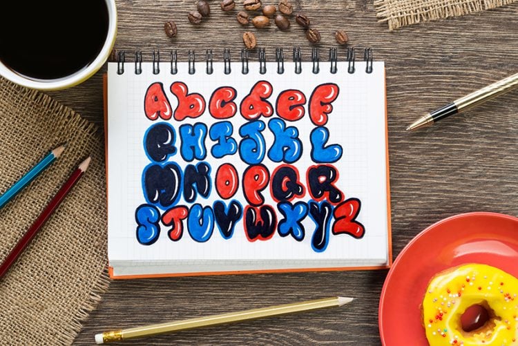 How to Draw Graffiti Bubble Letters - Easy Graffiti Lettering Guide