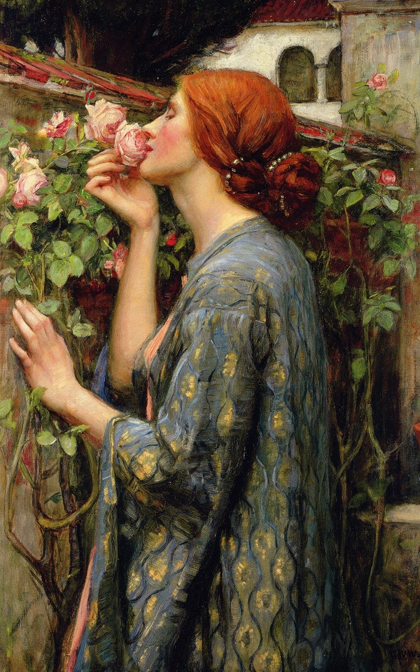 Perspective in The Soul of the Rose by John William Waterhouse