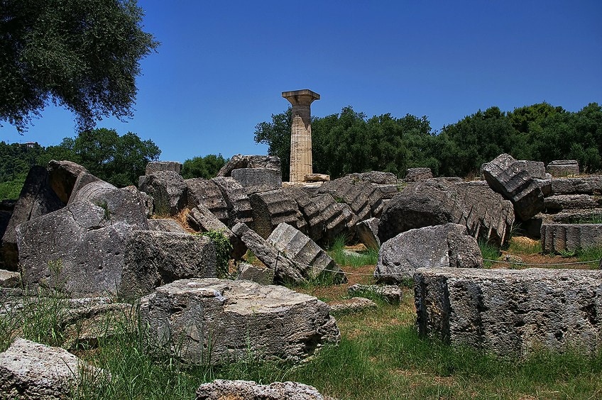 Ruins of the Olympia Temple for the Zeus Sculpture