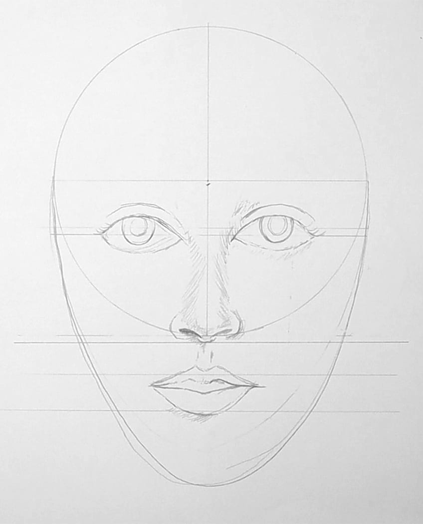 face proportions drawing 16