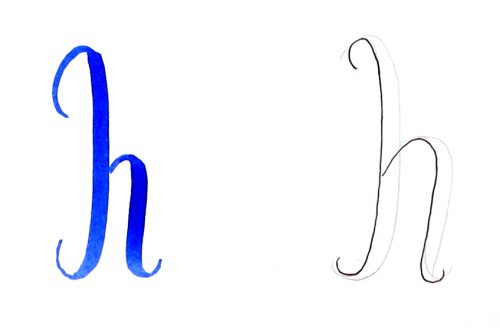 Faux Calligraphy - How to Create Simple Calligraphy Letters