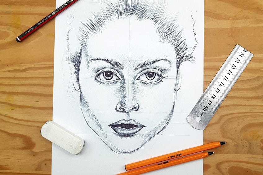 how to draw a face step by step easy