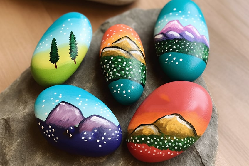 Rock Painting Kit For Kids, Stones Painting Diy Supplies Kit With Marker  Pens, Theme Creativity Arts And Crafts Gifts For Boys Girls Age 3 -12 Years  Old, Christmas Gifts For Kids 