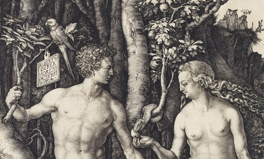 Adam and Eve Art Close-Up