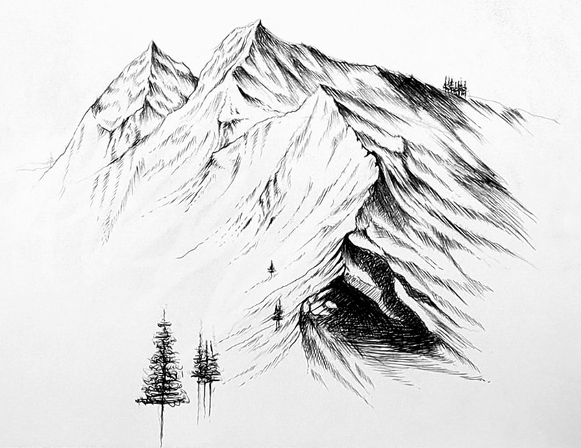 Mountain sketch stock illustration. Illustration of drawing - 25864610-tmf.edu.vn